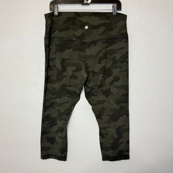Lululemon Align Capri Leggings Camo Green Size 16 - Picture 2 of 6